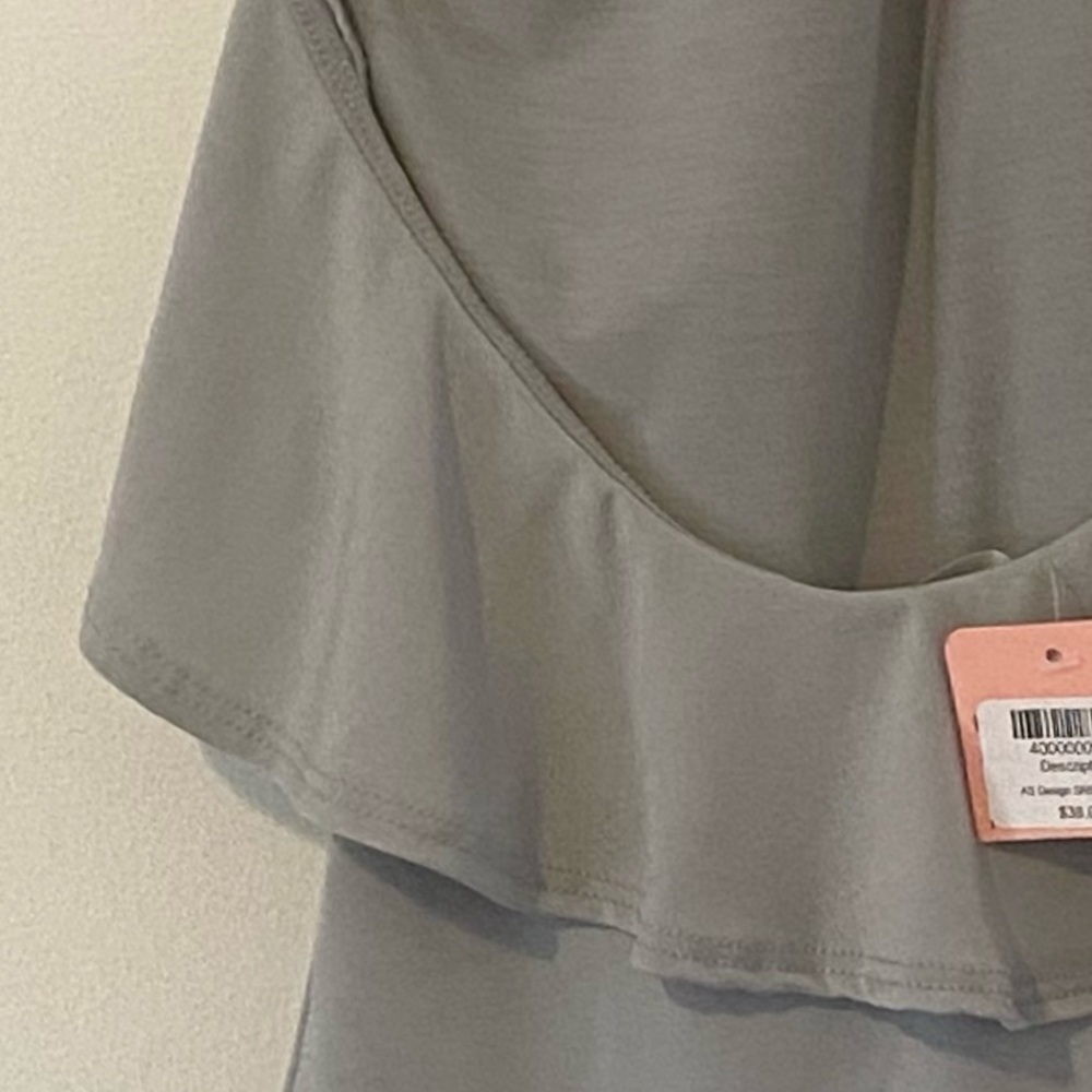 Bodysuit with Ruffles, Gray, Small - Picture 5 of 5